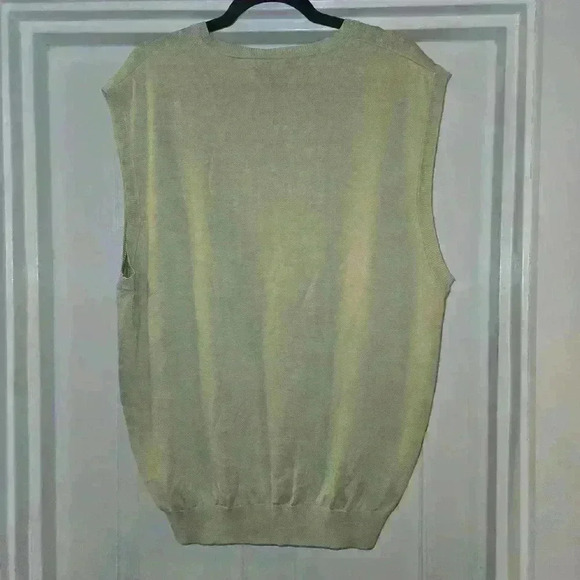 NWT Cutter & Buck Mens Silk Cotton V-Neck Lightweight Sweater Vest Sage Size XXL - Picture 2 of 9